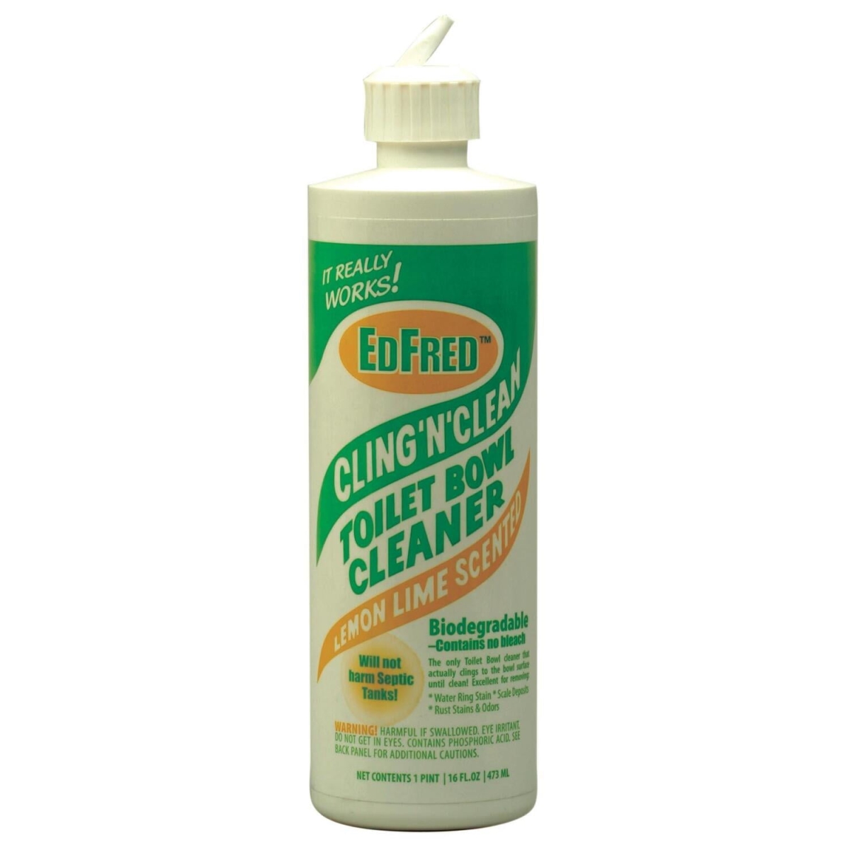 Edfred  16 oz Cling-N-Clean Lemon Lime Scent Toilet Bowl Cleaner