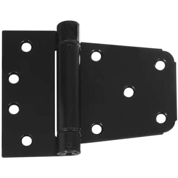 5002012 3.5 in. Black Steel Extra Heavy Auto-Close Gate Hinge Set