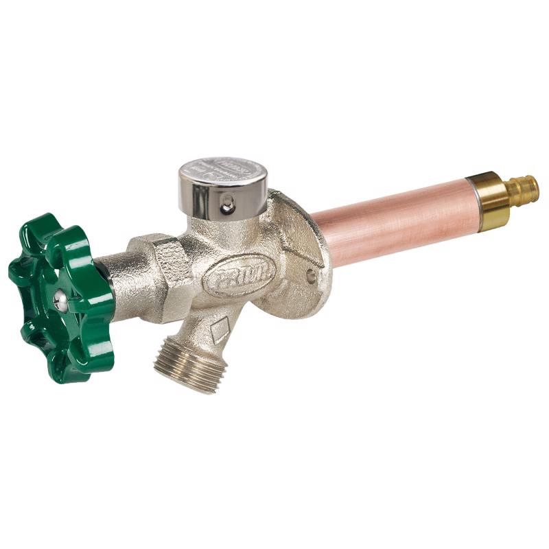 Picture of Prier 4025667 0.5 in. PEX Anti-Siphon Brass Freezeless Wall Hydrant - Satin Nickel