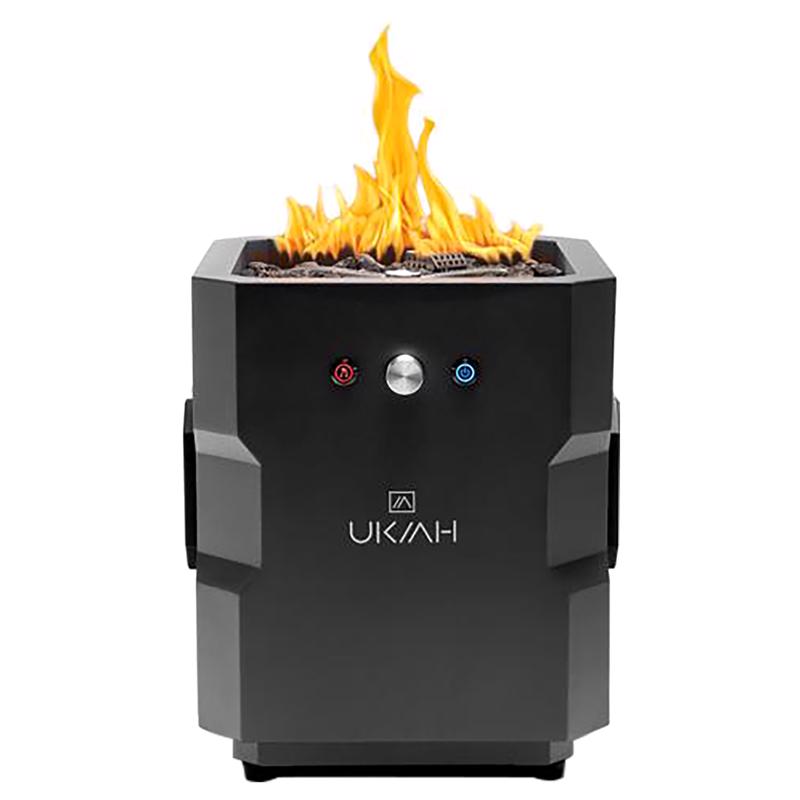 Picture of Ukiah 4007170 15.25 in. Tailgater II Steel Outdoor Square Propane Fire Pit with Sound System
