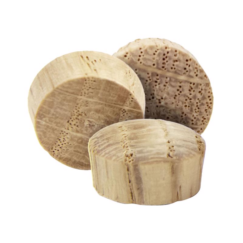 5059238 0.5 x 0.5 in. Round Oak Head Plug - Natural - Pack of 5 - 25 Per Pack