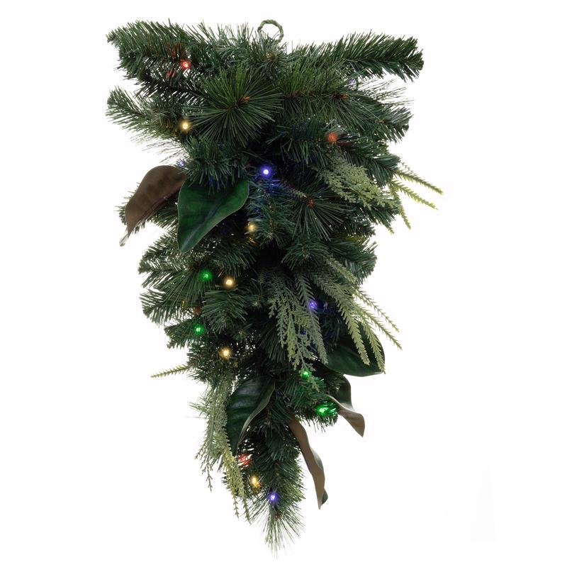 Picture of Celebrations 9096327 2 ft. LED Prelit Decorated Teardrop Wreath&#44; Multi Colored - Pack of 6
