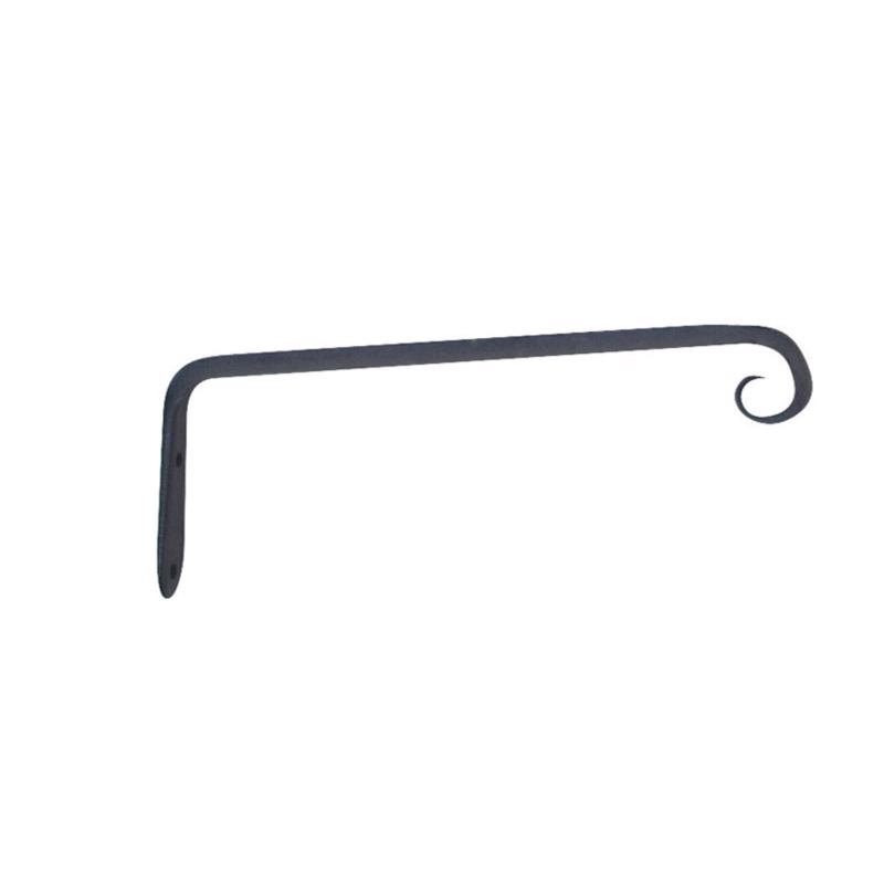 Wrought Iron Plant Hook - Black - 10 in. - Heavy-Duty Design
