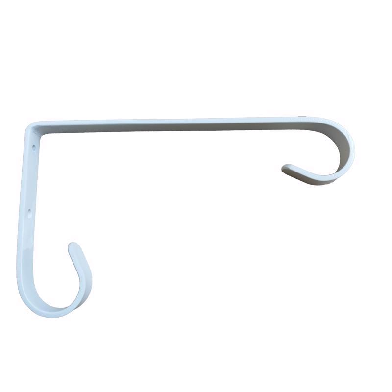 7035908 6 in. Steel Basic Plant Hook, White