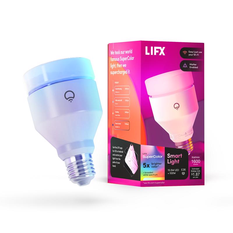 Feit Electric 120-240VAC 15.5W 1600 Lumens 9000K E26 Base LED Color Changing Bulb - 3018660