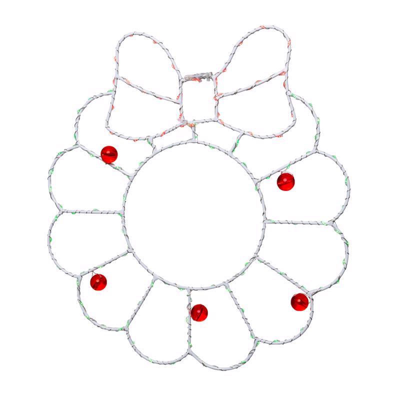 Picture of Celebrations 9096171 15 in. LED Wreath Silhouette Hanging Decor&#44; Multi Color