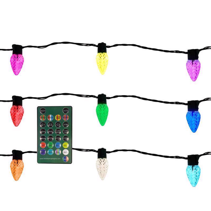 9096786 33.33 ft. Platinum LED C9 String Smart-Enabled Christmas Lights, Warm White - 50 Count