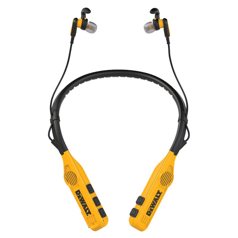 6079885 Pro Max Wireless Bluetooth Neckband Behind-the-Neck Headphones, Black & Yellow