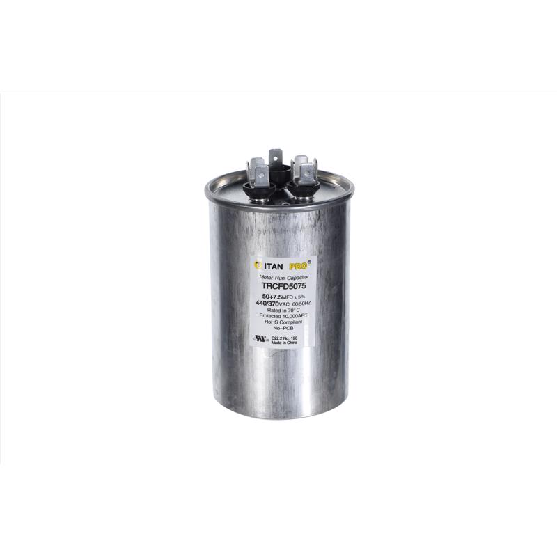 3012281 50 Plus 7.5 MFD 440V Round Run Capacitor