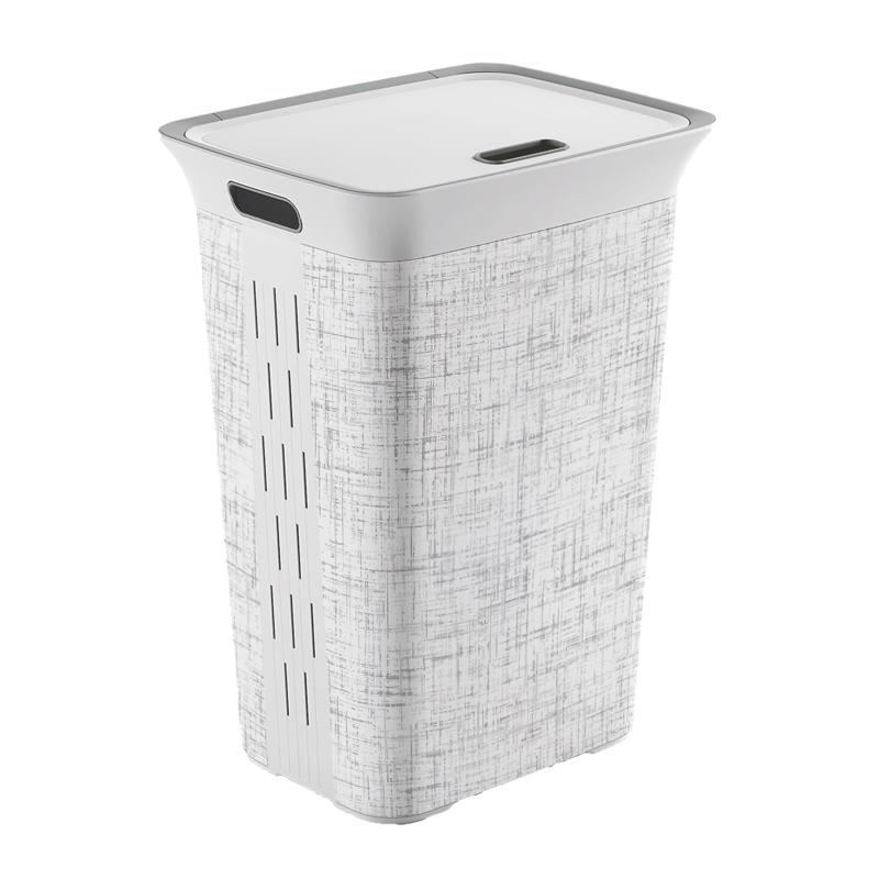 Resin Laundry Hamper - White - Set of 4 - Durable & Lightweight Storage Solution