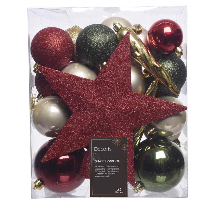 9096038 Multi Color Assorted Ornaments, 3.15 in. - Pack of 12