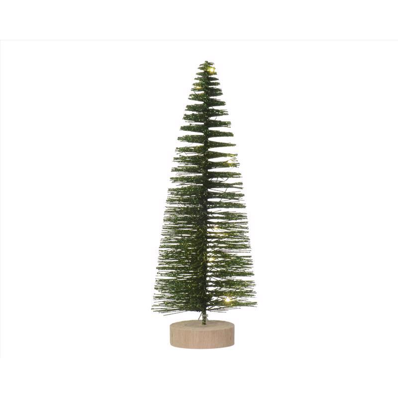 9096608 12 in. LED Tree Table Decor, Green - Pack of 12