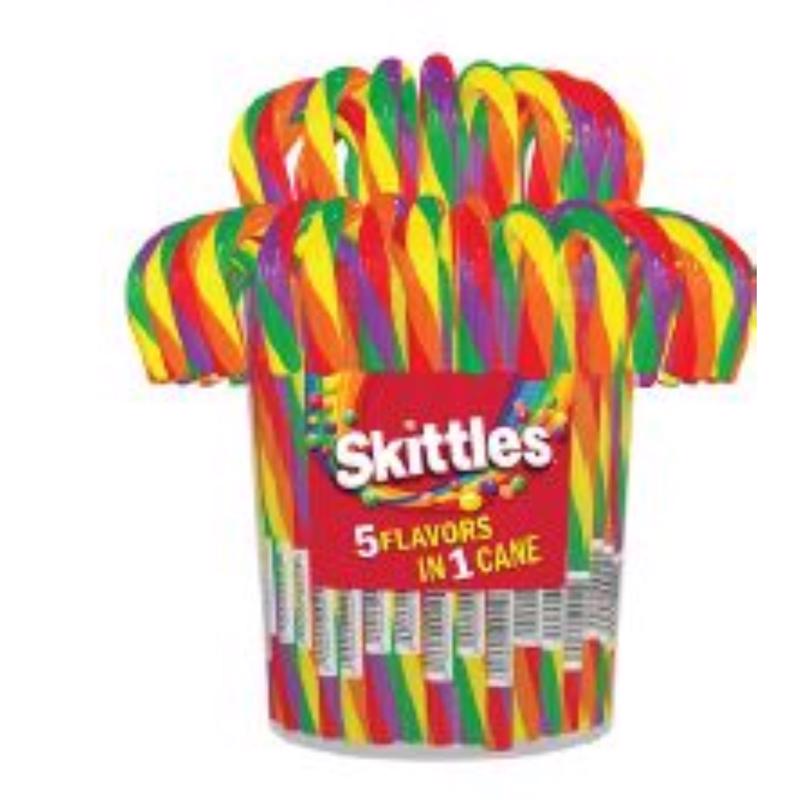 Picture of Skittles 9097229 Assorted Candy Cane - Pack of 60