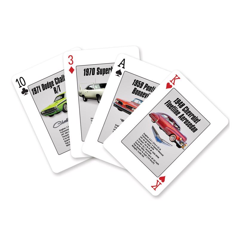 9103101 Muscle Cars Playing Cards, Multi Color
