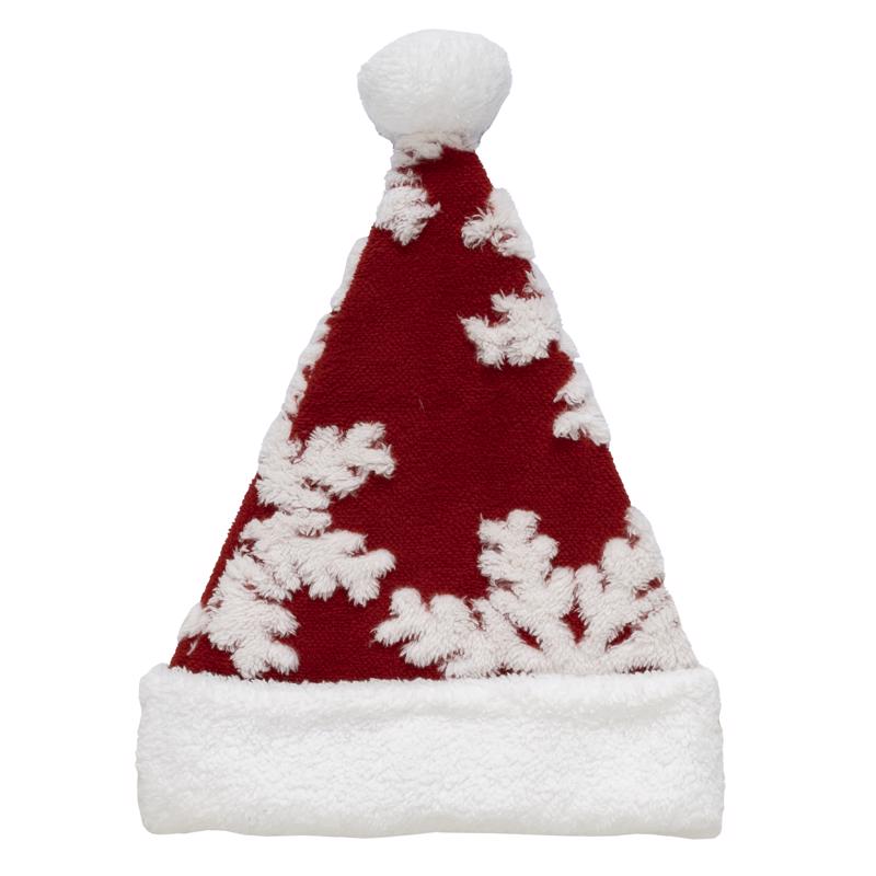9096228 17 in. Snowflake Santa Hat - Pack of 12