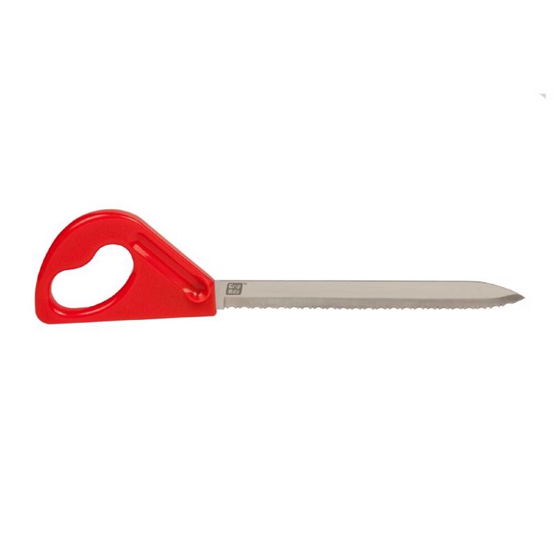 Grip-Rite 2038137 12.2 in. Fixed Blade Spear Point Insulation Knife, Red