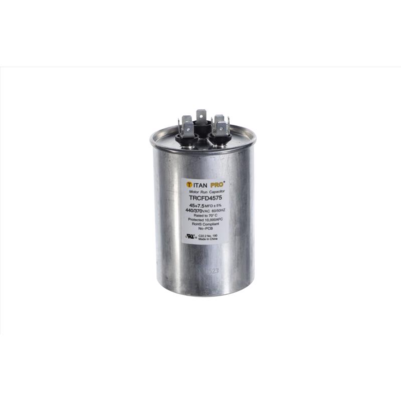 3012309 45 Plus 7.5 MFD 440V Round Run Capacitor