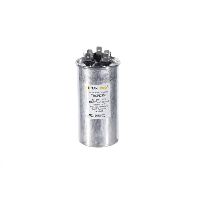 3012279 30 Plus 5 MFD 440V Round Run Capacitor