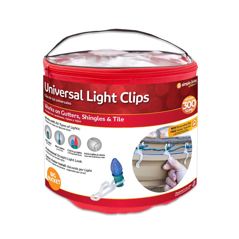 300-Count Universal Light Clip Poly Bucket, Clear, Plastic, sold by At Home