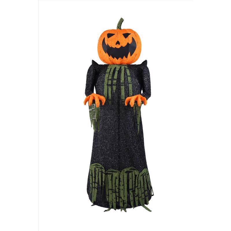 9096478 57 in. Prelit Pumpkin Head Character Yard Decor