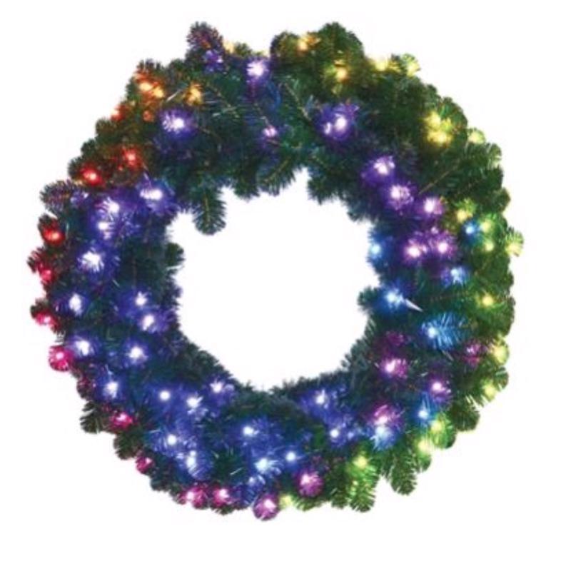 Picture of Celebrations 9097085 24 in. D LED Prelit Brilliant Wreath&#44; RGBW - Pack of 4