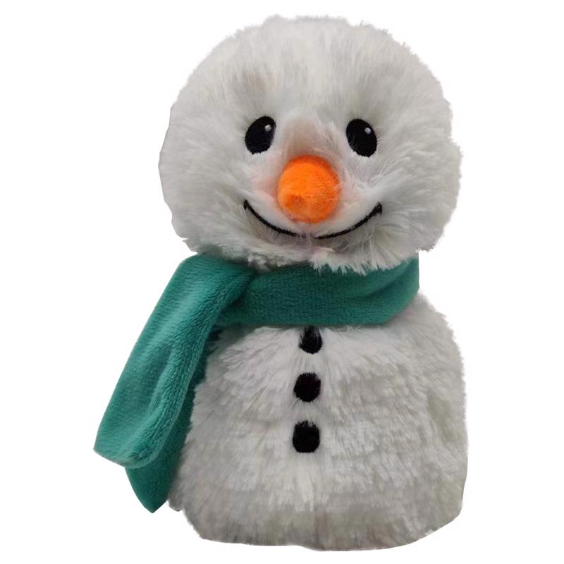 9099693 Scarf Snowman Stuffed Animals, Green & White