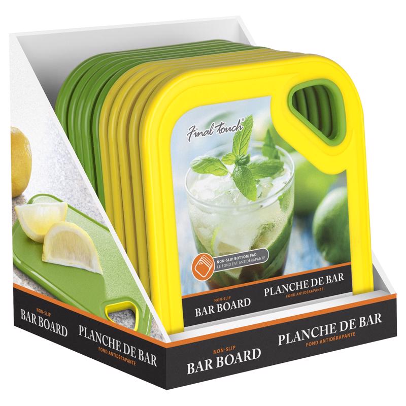6082615 8 x 6 in. Plastic Cutting Board, Assorted Color - Pack of 12