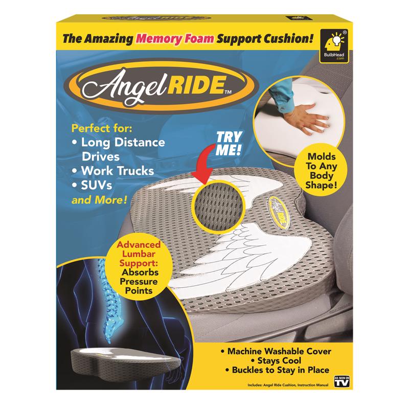 Picture of Angel Ride 6079896 Bulbhead Memory Foam Support Cushion&#44; Gray