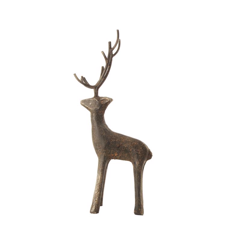 9096064 12 in. Standing Reindeer Figurine - Pack of 3