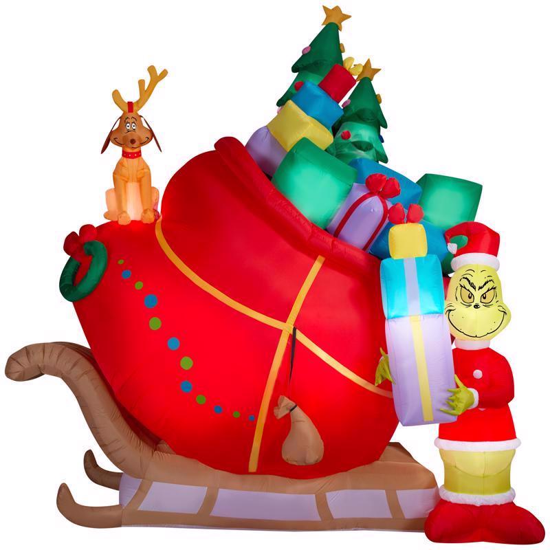 Picture of Gemmy 9096946 155 in. Grinch & Max Sleigh Inflatable