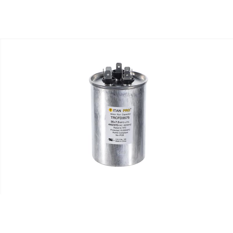 3014145 35 Plus 7.5 MFD 440V Round Run Capacitor