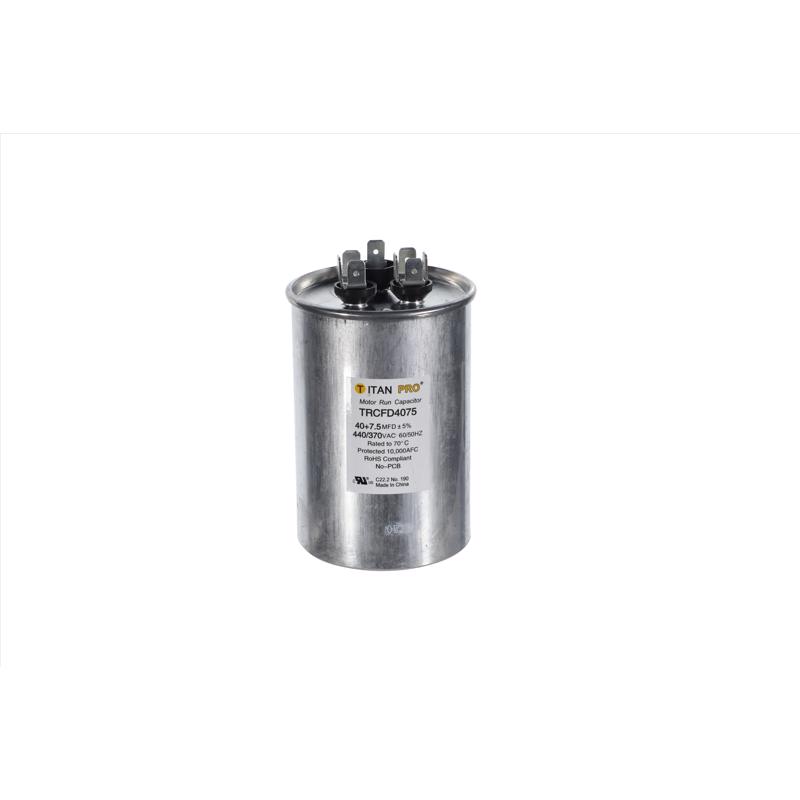 3012308 40 Plus 7.5 MFD 440V Round Run Capacitor