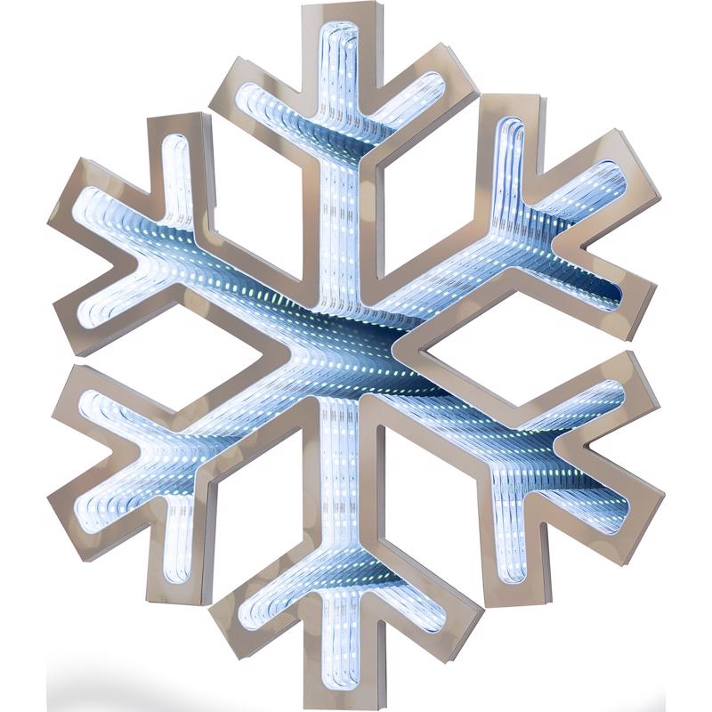 9096551 15.75 in. LED Snowflake Animated Decor, White - Pack of 4
