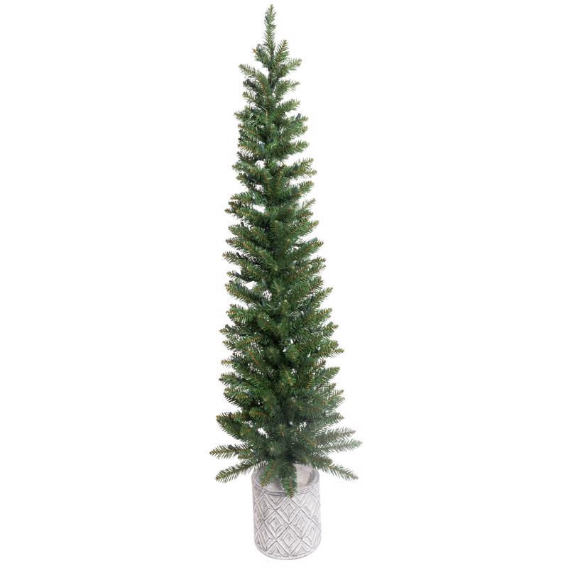 9096334 5 ft. Slim LED Diamond Potted Color Changing Entrance Tree - 100 Count