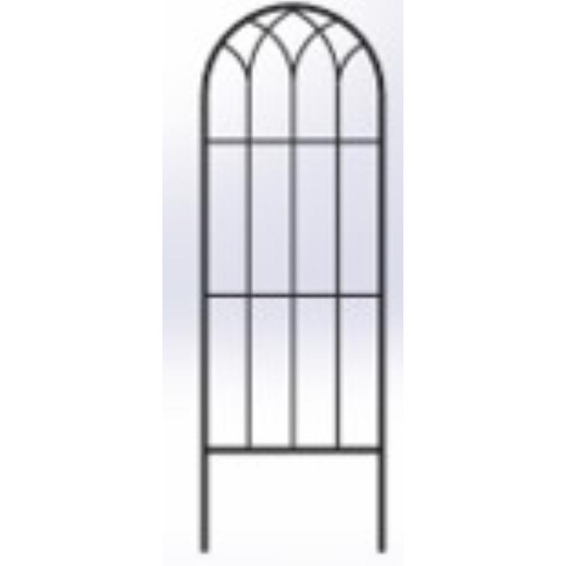 7036132 24 in. Steel Trellis, Black
