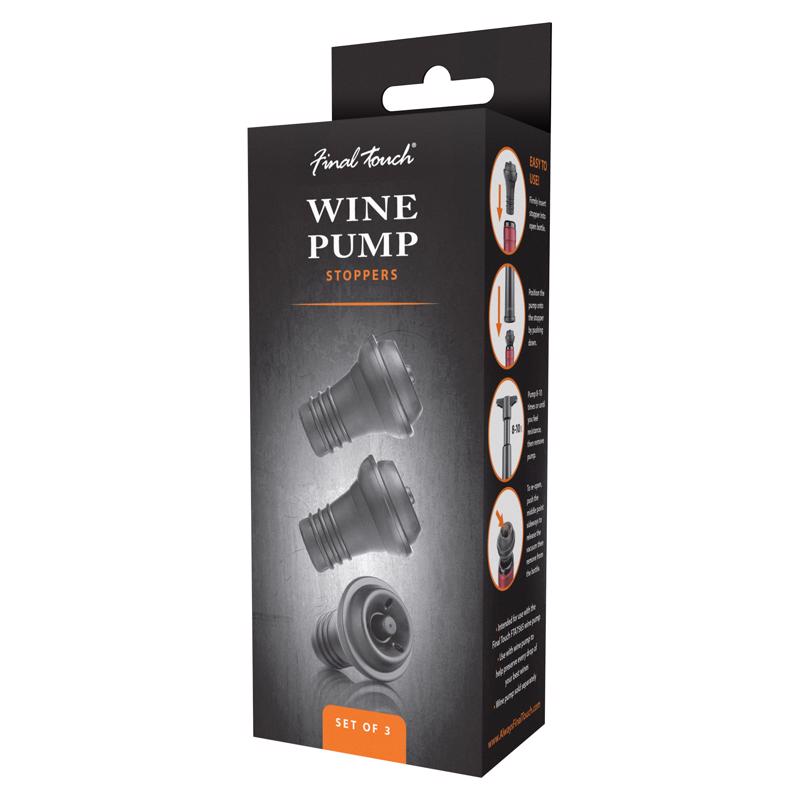 Picture of Final Touch 6073064 Silicone Wine Stopper&#44; Black