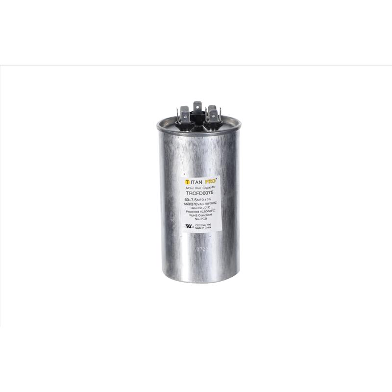 3014147 60 Plus 7.5 MFD 440V Round Run Capacitor