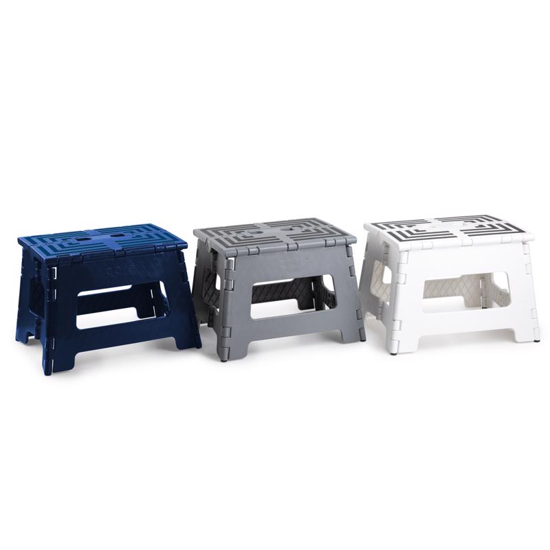 8107102 9 x 9 x 12 in. 250 lbs Capacity 2 Step Plastic Folding Step Stool - Pack of 6