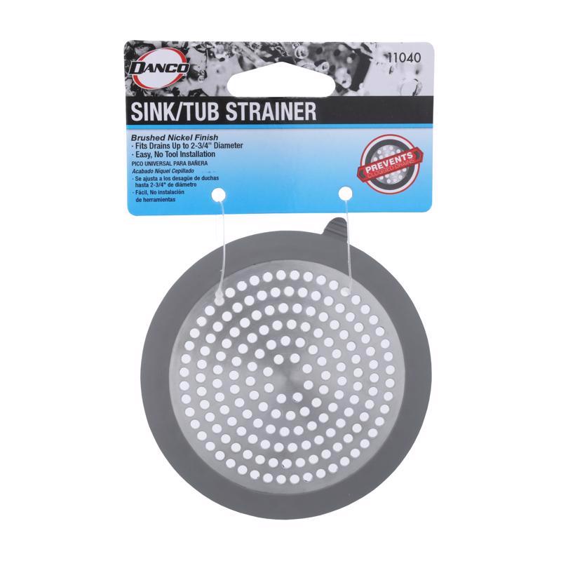 Picture of Danco 4010187 2.75 in. Brushed Nickel Stainless Steel Bathroom Sink Drain Protector&#44; Silver