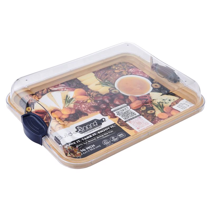 Picture of Lifetime Brands 6084047 14 x 11 in. Bamboo Cutting Board & Serve Tray&#44; Natural - Pack of 2