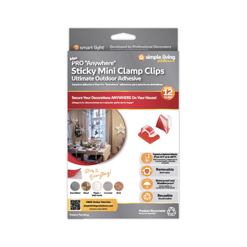 9096849 Max Pro Sticky Mini Clamp Clips - Pack of 12