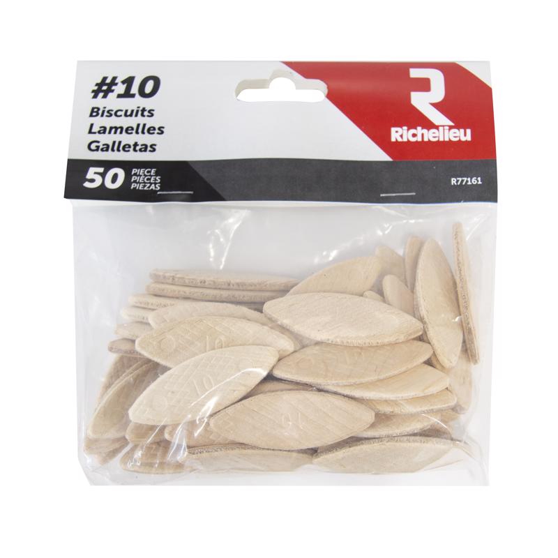 5059246 2.25 in. Flat Wood Plate Joining Biscuits, Natural - 50 per Pack - Pack of 5