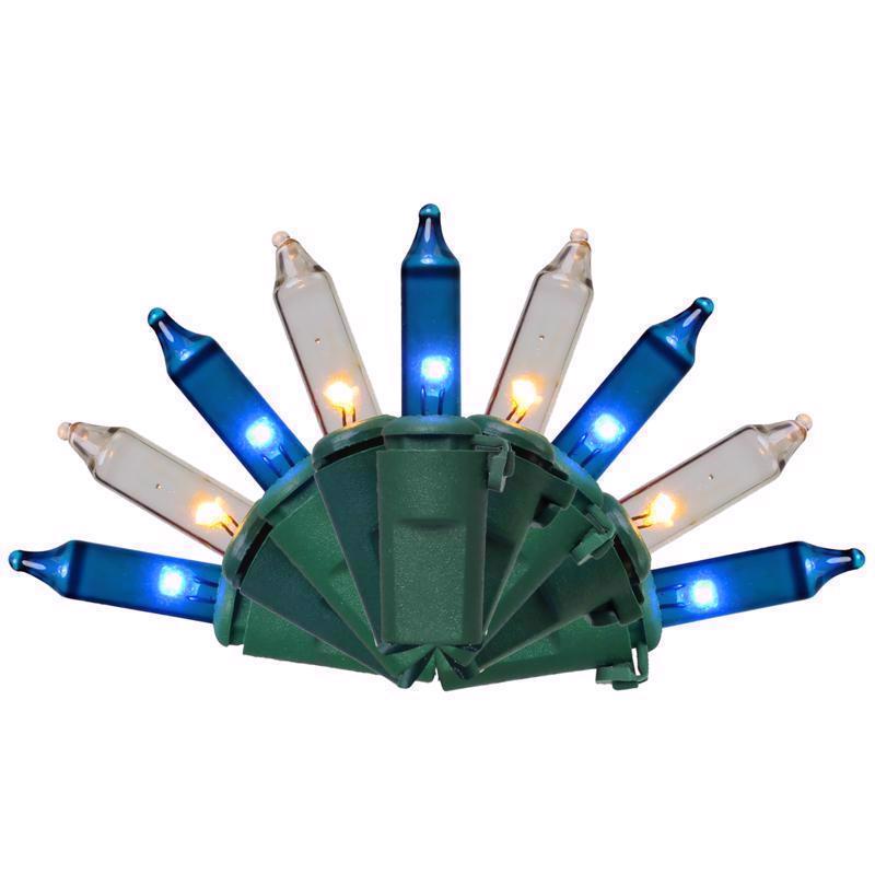 9096706 24.75 ft. Classic LED T5 String Christmas Lights. Blue & Pure White - 100 Count