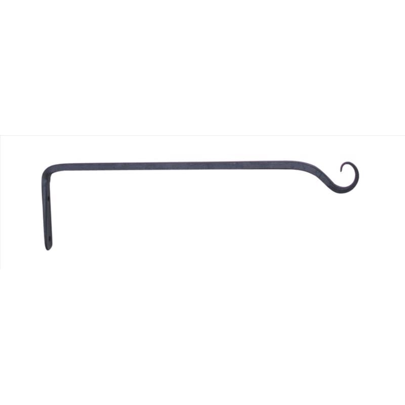Wrought Iron Plant Hook - Black - 15 in. - Heavy Duty Design