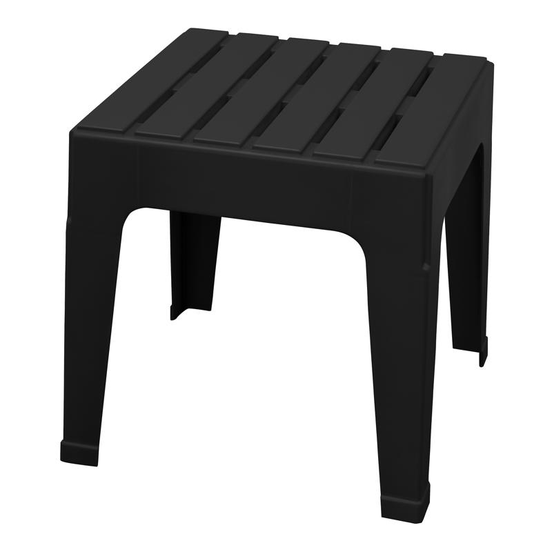 Picture of Adams 8105855 Big Easy Square Resin Stackable Side Table&#44; Black