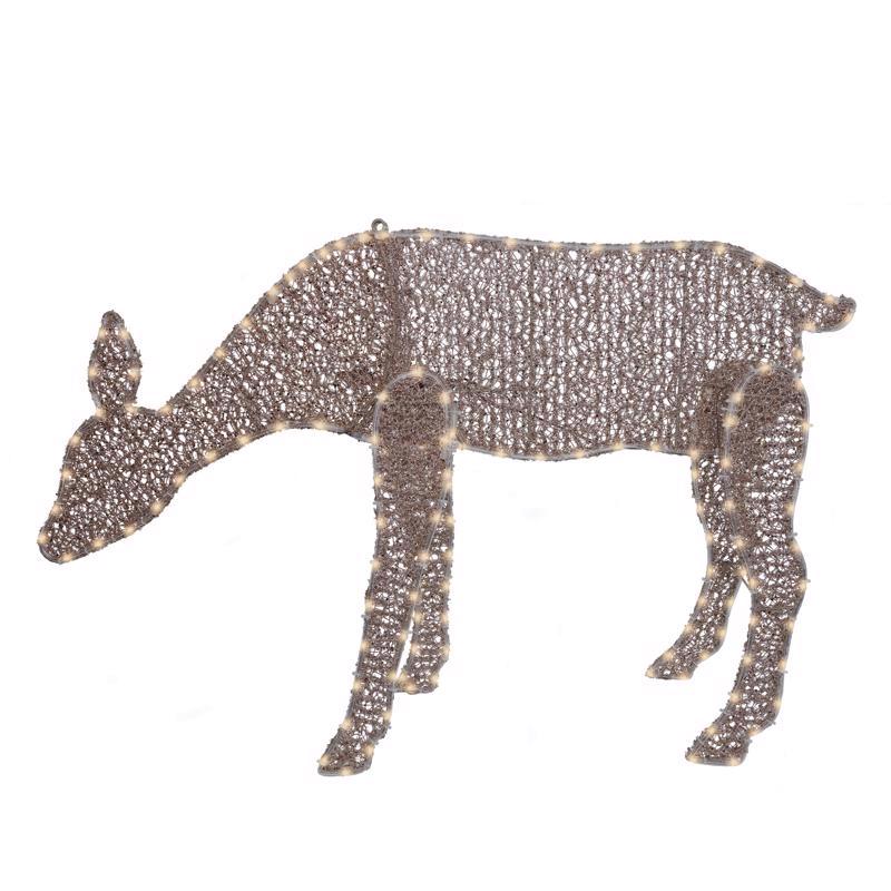 9096162 24 in. Deer Silhouette Yard Decor, Warm White