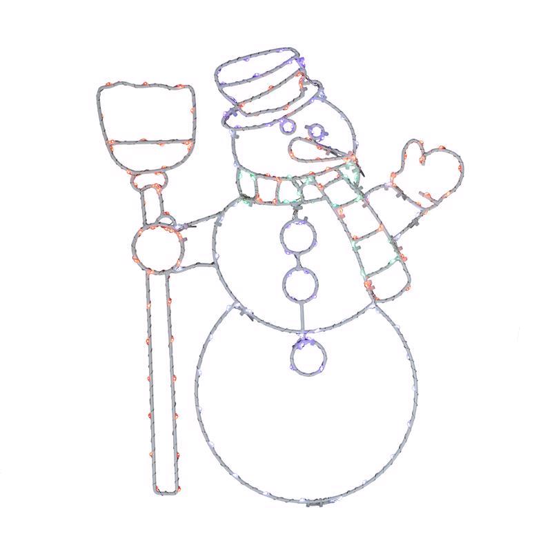 Picture of Celebrations 9096172 17 in. LED Multi Snowman Silhouette Hanging Decor&#44; Multi Color