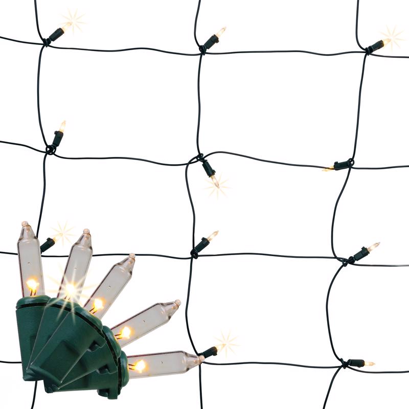 9096719 4 ft. Classic LED T5 Net Christmas Lights, Warm White - 100 Count