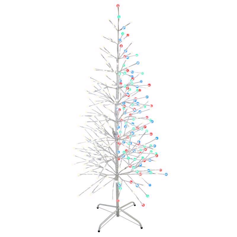 9097196 5.5 ft. LED Multi Birch Yard Decor
