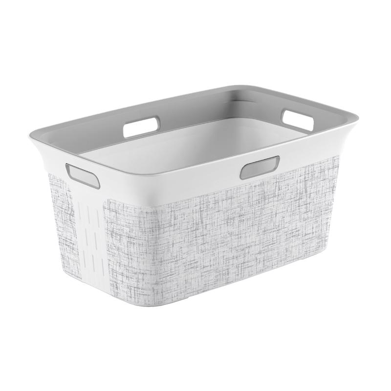 6081230 Resin Laundry Basket, White - Pack of 4